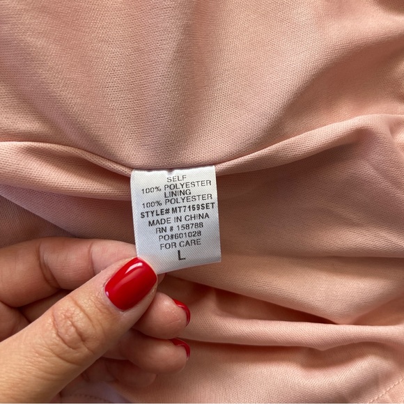 Anthropologie Mable coral Pink pleated midi Skirt L - Picture 4 of 5